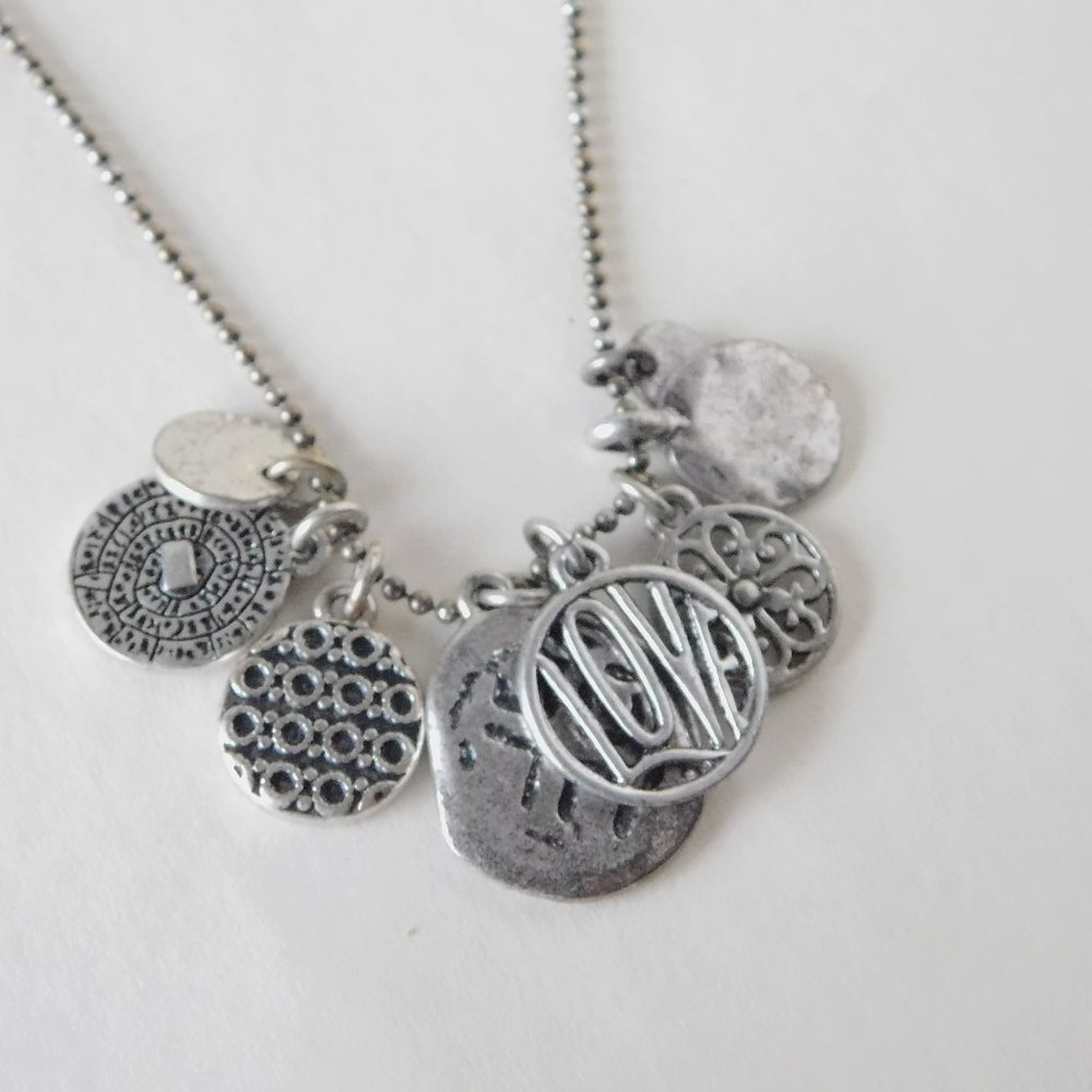 Lucky Brand cute LOVE charm necklace